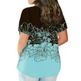 thumbnail image 3 of Patlollav Womens Plus Size Short Sleeve Tshirt 2024 Summer Floar Print Casual Crewneck Tunic Tops Loose Tee Shirts, 3 of 6