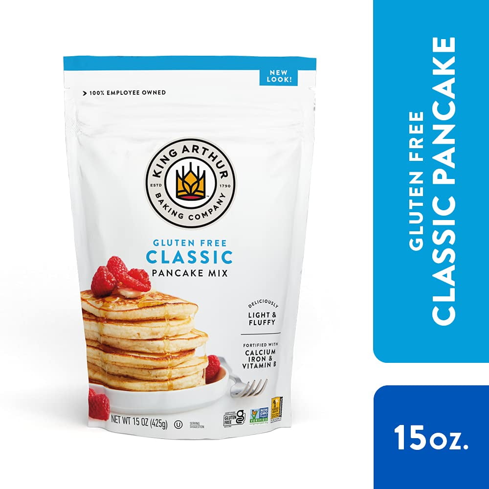 King Arthur Flour, Gluten Free Pancake Mix, 15 Oz (Pack of 3)
