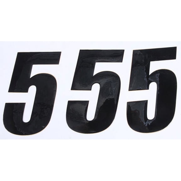 Number 5 (Black 6"), 3 Pack, 1 Pack