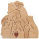 thumbnail image 1 of Adorno de oso de madera personalizado XINYU con 2 a 8 nombres de familia, 1 of 7