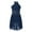 Navy Blue, variant on Alvivi Kids Girls Rhinestones Sleeveless Mock Neck Ice Skating Ballet Latin Dress Leotards Mint Green 8