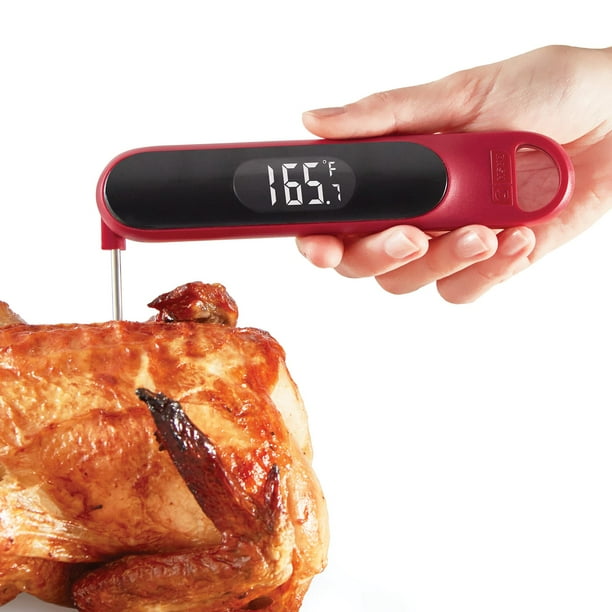 Dash Precision Termómetro para carne de lectura rápida - Termómetro impermeable para cocinar alimentos al aire libre y cocina con pantalla LCD digital - BBQ Pollo Mariscos Filete Pavo y otras carnes B