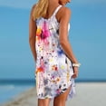 thumbnail image 4 of Ovzne Robes d'Été pour Femmes 2025 Robe pour Femme Robe de Printemps et d'Été pour Femmes Vacances Boutonnée Col en V à Bretelles Robe Haut Robe de Vacances Imprimée Liquidation, 4 of 7