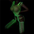 thumbnail image 5 of Lencería Sexy luminosa para mujer, Body Porno, trajes de cuerpo sin entrepierna, picardías de rejilla, ropa interior, trajes eróticos, nuevo, 5 of 5