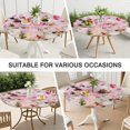 thumbnail image 7 of Pioneer Flower Floral Print Pattern Round Fitted Tablecloth with Elastic Edge,Dining Table Cover Waterproof,Outdoor Round Tablecloth for Camping,Dining,Indoor and Outdoor, 7 of 7