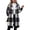Cow Pattern, variant on Sorvello Long Flannel Jacket Women Hooded Plaid Coat Oversized Button Down Shacket 2026 Fall Winter Casual Warm Trench Coats Cow Pattern L