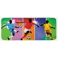 thumbnail image 1 of Soccer Kitchen Mat, Soccer Design Elements with 4 Player Different Field Positions League Men Modern, Plush Decorative Kitchen Mat with Non Slip Backing, 47" X 19", Multicolor, by Ambesonne, 1 of 1