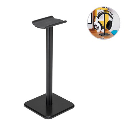 Masteelf Headphone Headset Earphone Stand Holder Hanger Headphone Stand Holder Display for Headphones Bracket (Black)