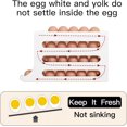 thumbnail image 3 of 4 Tiers Egg Holder for Fridge, Automatic Scrolling Egg Rack Holder Storage Box, Space-Saving Egg Dispenser Holder, Large Capacity Eggs Organizer Storage 30 Egg for Fridge, Kitchen (Transparent, 1PCS), 3 of 5