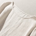 thumbnail image 3 of OSOLU Women Casual Dress Short Sleeve O-Neck Basic Solid Color Everyday Summer Spring Dresses Holiday Hawaiian Flowy Sundress, 3 of 8