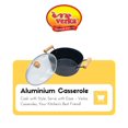 thumbnail image 2 of Verka Aluminium 5 qt Casserole with Glass Lid, Non-Stick Marble Coating, 2 of 5