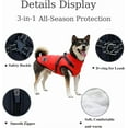 thumbnail image 5 of 3 in 1 Winter Jacket, Fleece-Lined Dog Jacket with Harness, Waterproof & Windproof for Small/Medium/Large Dogs Cat, 5 of 7
