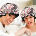 thumbnail image 6 of Shower Caps,Dachshund and Flower Waterproof Shower Cap for Women 4 Pieces,Double Reusable Hair Cover for Shower PEVA Elastic Stretch Hem, 6 of 7