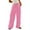 Hot Pink, variant on jjayotai Womens Wide Leg Striped Pants, High Waisted Drawstring Fall Y2k Lounge Trousers with Pockets Red M