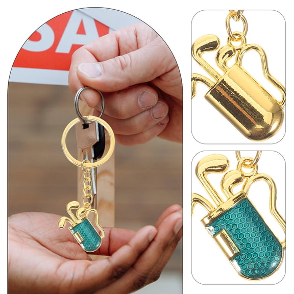 BESTYASH Hanging Golf Pendant Decorative Keychain Transparent 1Set