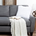 thumbnail image 4 of Somerset Home Himalayan Faux Fur Pillow - 18” Luxury Square Accent Décor Pillow Cover & Insert, White, 4 of 6