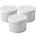 thumbnail image 3 of FOMIYES Garlic Storage Vegetable Containers 3Pcs White PP Material Drainage Kitchen Use For Refrigerator Organization, 3 of 8