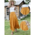 thumbnail image 2 of DARING DIVA Women's Summer Maxi Skirts Flowy Ruffle A-Line Skirt X-Small Yellow, 2 of 6