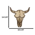 thumbnail image 2 of Rustic Western MDF Wood Bison Cow Skull Cutout Wall Decor Plaque 16.25"L, 2 of 8