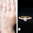 thumbnail image 3 of Rosec Jewels Certified Lab Grown Diamond Designer Engagement Ring - 6 MM - EF-VS Quality, 10K Yellow Gold, US 12.50, 3 of 9