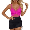 thumbnail image 5 of Antinious Women Solid V-Neck Swim Dress Lightweight Relaxed Breathable Soft Beach Fashion, 5 of 5