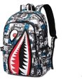 thumbnail image 2 of Mochila infantil unisex con interfaz USB, fabricada en tela Oxford, impermeable y resistente al desgaste (blanca)., 2 of 5