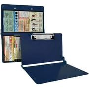 Nursing Clipboard Foldable, Metal Nurse Clipboard with Storage and Quick Access Medical References Folding Board