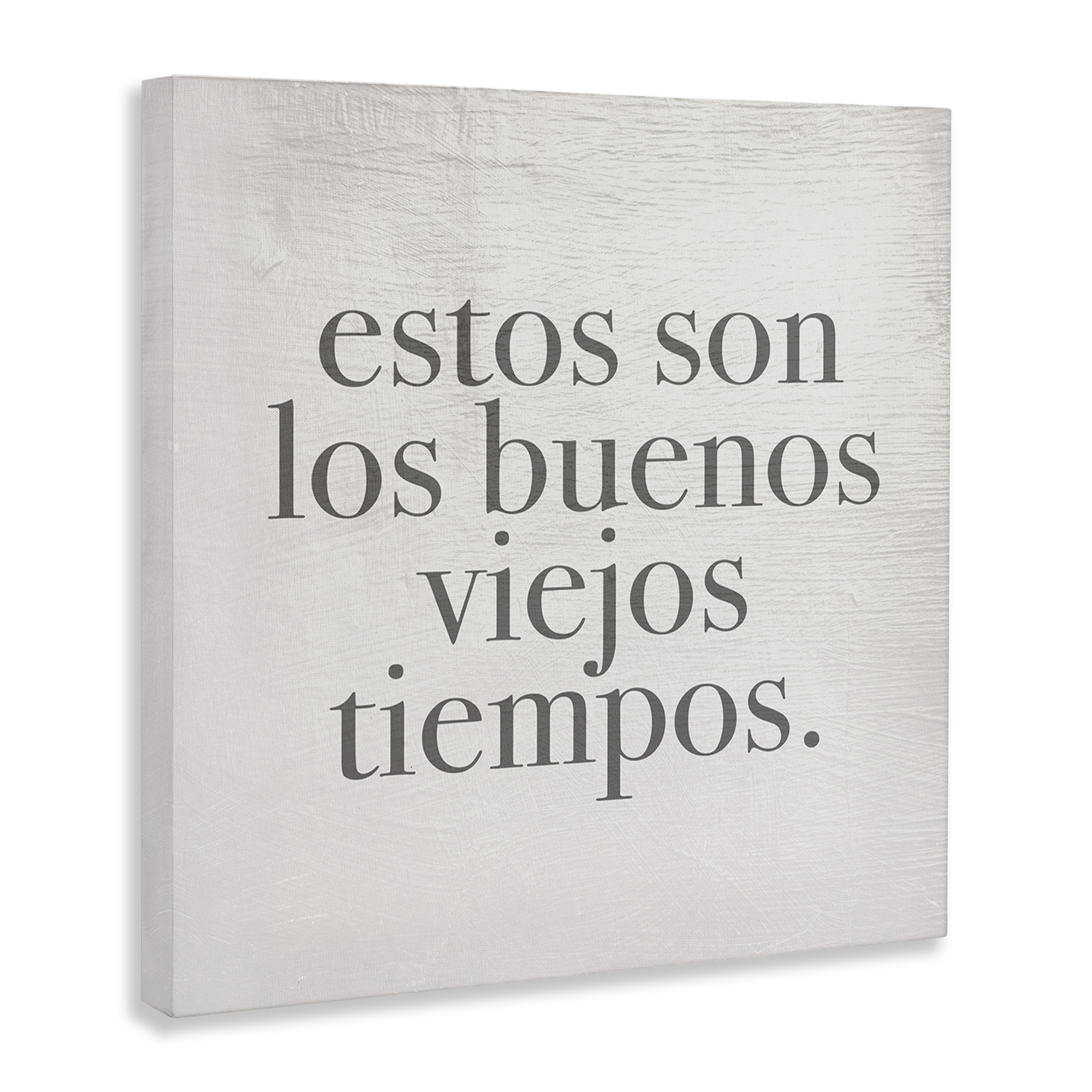 Stupell Industries Los Buenos Viejos Tiempos Inspirational Quotes & Sayings Painting Wrapped Canvas Art Print Wall Art, 30 x 30