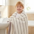 thumbnail image 5 of Unique Bargains Ultra Soft Highly Absorbent Cotton Stripe Bath Towel White 55" x 28", 5 of 6
