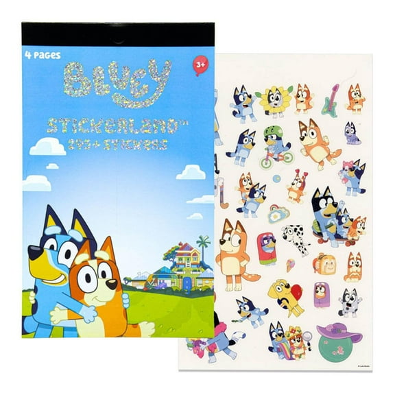 Bluey 4 Sheet Foil Sticker Pad | 200  Stickers