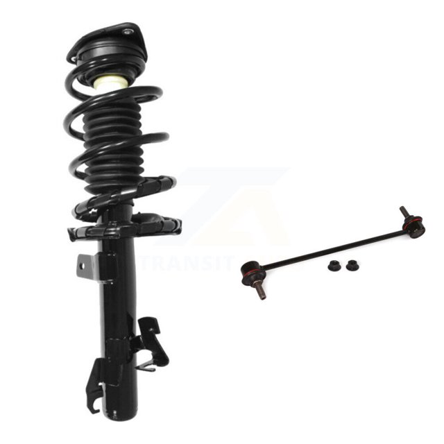 Transit Auto Front Left (Driver Side) Complete Shock Assembly and TOR Link Kit for Car Mazda 3 Excludes MazdaSpeed Model KSS-104718