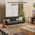 thumbnail image 5 of Aiho 67" Long Modern Loveseat Sofa with 3 Pillows for Apartments and Bedrooms - Dark Gray, 5 of 8