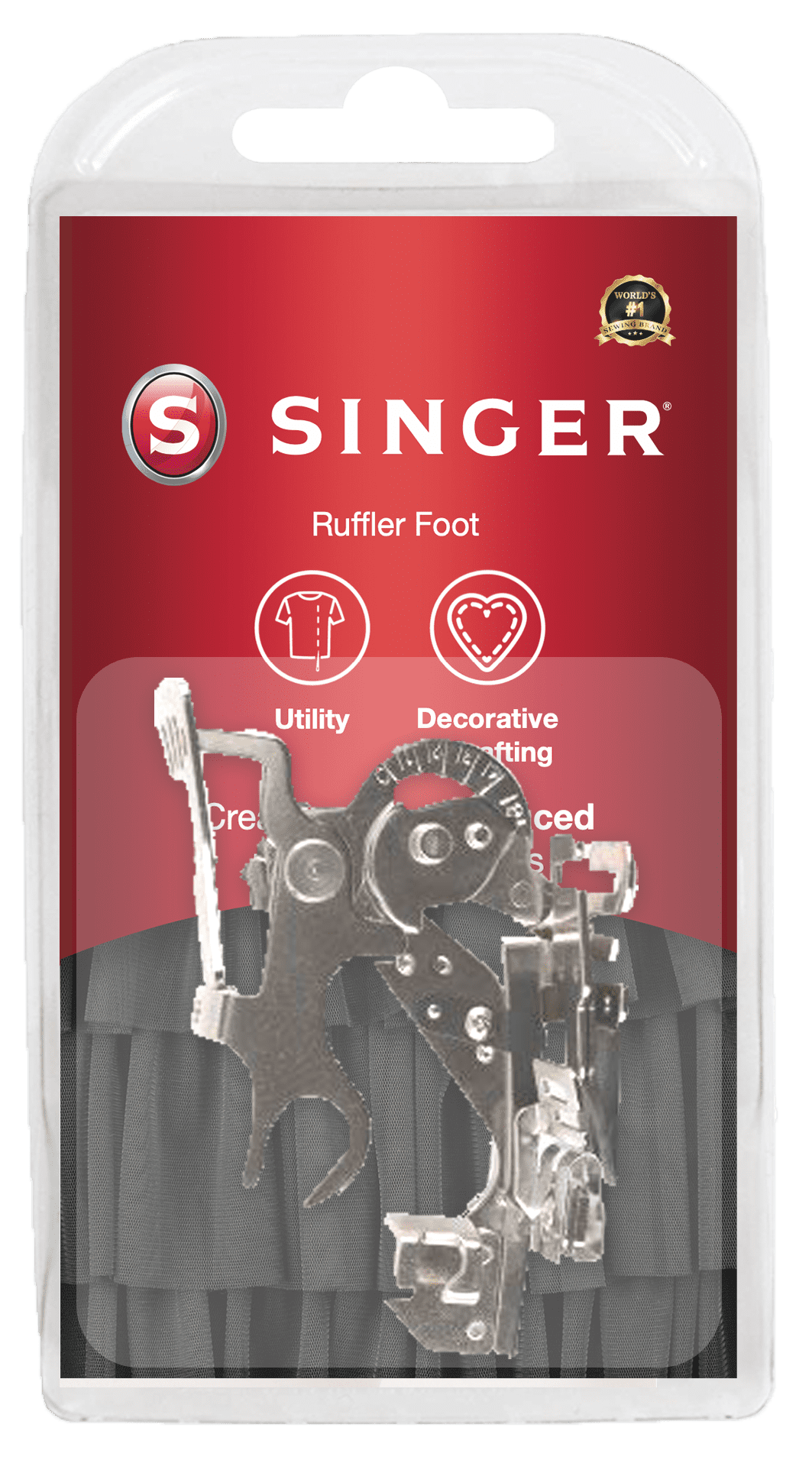 Singer Sewing Machine Ruffler Attachment Presser Foot for Low-Shank Sewing Machines 