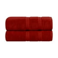thumbnail image 2 of Superior Smart Dry 2-Piece Zero Twist Soft Cotton Bath Sheet Set, Quick Dry Fade Resistant, Crimson, 2 of 11