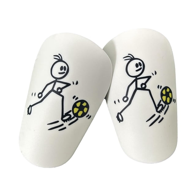 Almencla 1 Paire de Mini Protège-Tibias de Football Confortable et Compact Protection des Jambes Antichoc Jaune