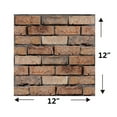 thumbnail image 2 of 6 Sheet Self Adhesive PVC Wallpaper 3D Tile Wall Sticker Mosaic Brown Brick Backsplash 12"x12", 2 of 8