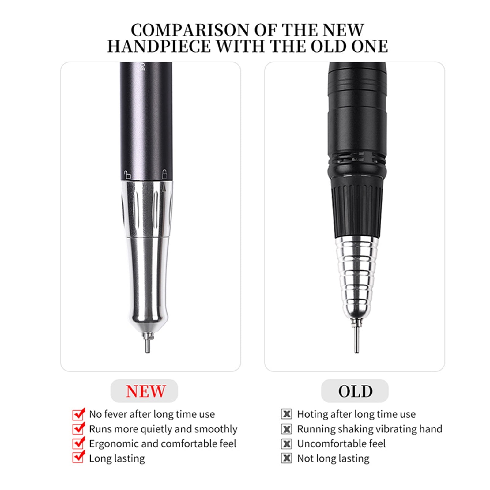 Nail Drill Machine, 35000RPM Nail Drill Machine With Full LCD Display, Rechargeable Nail Drill Pen For Manicure Kit With Cutter Nails Tool