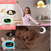 Hansang Alarm Clock for Kids, Ok to Wake Clock, Sleep Training Digital Clock with 5 Night Light, 7 Sleep Sound Machine