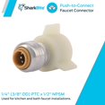 thumbnail image 2 of Conector de grifo SharkBite de latón con conexión a presión de 1/4 x 1/2 pulgadas, 2 of 5