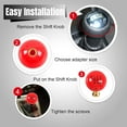 thumbnail image 4 of YIUIY Red Ball Shift Knob 6 Speed Round Shift Knob M12x1.25 with 3 Adapters M10x1.5 M10x1.25 M8x1.25-3D Carving, 4 of 5