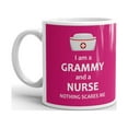 thumbnail image 2 of I am Grammy and a Nurse Nothing Scares Me Coffee Tea Ceramic Mug Office Work Cup Gift 15 oz, 2 of 3