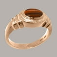 thumbnail image 2 of LBG British Made 9k Rose Gold Natural Tigers Eye Unisex Engagement Ring - 33 size options - Size 10.75, 2 of 6