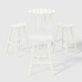 thumbnail image 5 of WestinTrends Malibu Outdoor Patio Bar Height Table and Bar Stool 4-Piece Dining Set, White, 5 of 8