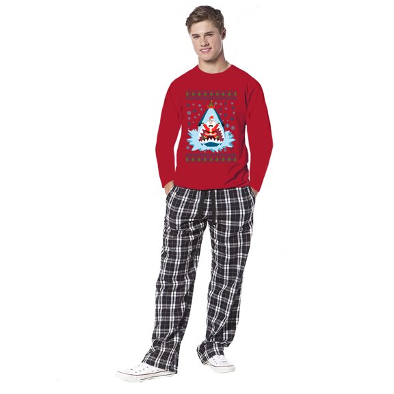 Awkward Styles Family Christmas Pajamas for Men Santa in Xmas Shark Xmas Men Sleepwear Pajamas Set Mens Pajama Sets