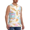 thumbnail image 2 of Fotbe Men's Icecream Truck Print Men's Sleeveless Muscle Tank Tops Casual T-Shirts for Gym Workout Beach-X-Large, 2 of 8