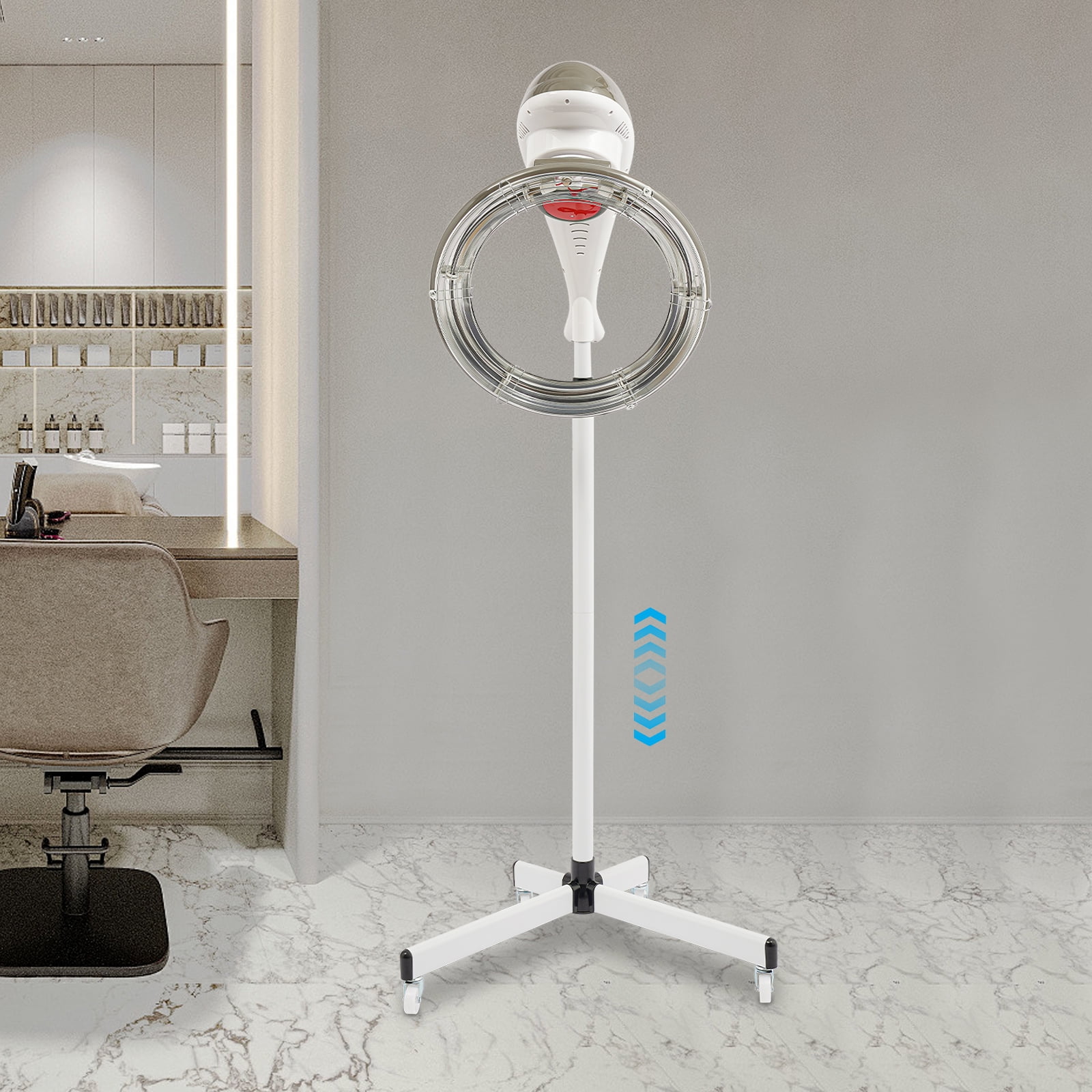 157-178cm Stand Salon Hair Dryer Professional Infrared Hair Color Processor with 4 Wheels Aluminum Iron ABS