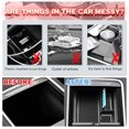 thumbnail image 3 of Car Organizer Storage Center Console - Tesla Model 3/Model Y Accessories Armrest Tray Box Stowing Divider Compatible with Tesla Model 3 Model Y Latest 2021 (White), 3 of 6