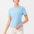 thumbnail image 2 of Timegard Gym Tops for Women Short Sleeve Quick Dry Crew Neck Lightweight Summer Athletic Yoga Top Basic Tee, 2 of 7