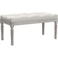 thumbnail image 5 of Kmax Tufted Entryway Bench, Upholstered Rustic Ottoman Bench, 31.5" x 15.75" x 15.7" Beige, 5 of 15