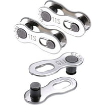 BUZIFU 3 Pairs Bicycle Missing Link 11 Speed Chain Reusable Silver Steel Bike Chain Link